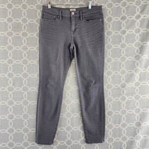 J. Crew Toothpick Gray Mid Rise Ankle Jeans Women's 30 - a0574